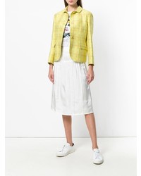 Женский желтый пиджак в шотландскую клетку от Aspesi