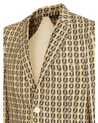 Мужской желтый пиджак с принтом от Fendi