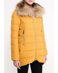 Женский желтый пуховик от Clasna