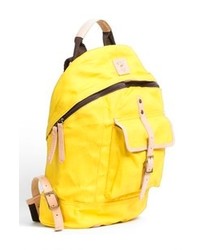 Желтый рюкзак из плотной ткани