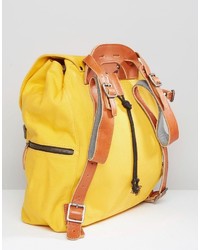 Мужской желтый рюкзак из плотной ткани