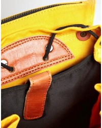 Мужской желтый рюкзак из плотной ткани