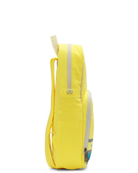 Мужской желтый рюкзак с принтом от Gucci