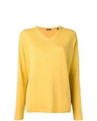 Женский желтый свитер с v-образным вырезом от Aspesi