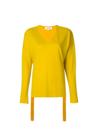 Женский желтый свитер с v-образным вырезом от Enfold