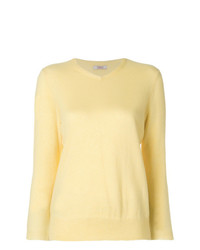 Женский желтый свитер с v-образным вырезом от Liska