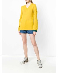 Женский желтый свитер с v-образным вырезом от Barrie