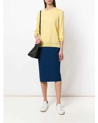 Женский желтый свитер с v-образным вырезом от Liska