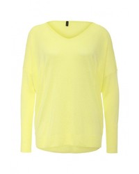 Женский желтый свитер с v-образным вырезом от United Colors of Benetton