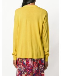 Женский желтый свитер с v-образным вырезом от Aspesi