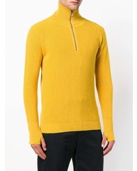 Мужской желтый свитер с воротником на молнии от Barena
