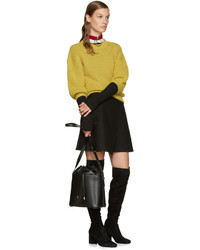 Женский желтый свитер с круглым вырезом из мохера от 3.1 Phillip Lim