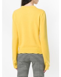 Женский желтый свитер с круглым вырезом с принтом от Circled Be Different