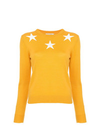 Женский желтый свитер с круглым вырезом со звездами от GUILD PRIME