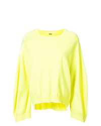 Женский желтый свитер с круглым вырезом от Adam Lippes