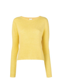 Женский желтый свитер с круглым вырезом от Alysi