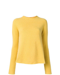 Женский желтый свитер с круглым вырезом от Aspesi