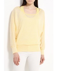 Женский желтый свитер с круглым вырезом от Aurora Firenze