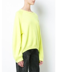 Женский желтый свитер с круглым вырезом от Adam Lippes
