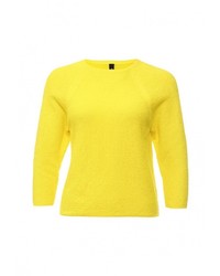Женский желтый свитер с круглым вырезом от Bestia