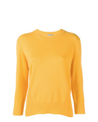 Женский желтый свитер с круглым вырезом от Bottega Veneta