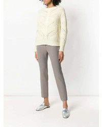 Женский желтый свитер с круглым вырезом от Peserico