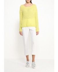 Женский желтый свитер с круглым вырезом от By Swan