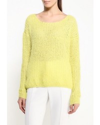 Женский желтый свитер с круглым вырезом от By Swan