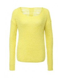 Женский желтый свитер с круглым вырезом от By Swan