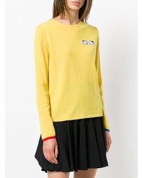 Женский желтый свитер с круглым вырезом от Chinti & Parker