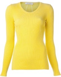 Женский желтый свитер с круглым вырезом от Cédric Charlier