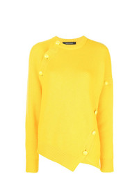 Женский желтый свитер с круглым вырезом от Cédric Charlier