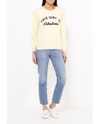 Женский желтый свитер с круглым вырезом от Chic Chic