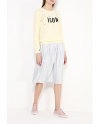 Женский желтый свитер с круглым вырезом от Chic Chic