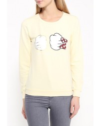 Женский желтый свитер с круглым вырезом от Chic Chic