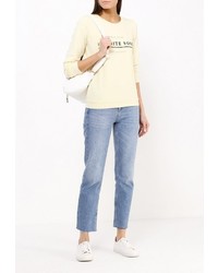 Женский желтый свитер с круглым вырезом от Chic Chic