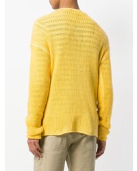 Мужской желтый свитер с круглым вырезом от Ermanno Scervino