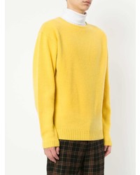 Мужской желтый свитер с круглым вырезом от H Beauty&Youth
