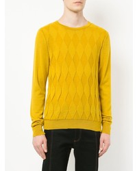 Мужской желтый свитер с круглым вырезом от Zambesi