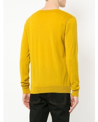 Мужской желтый свитер с круглым вырезом от Zambesi