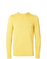 Мужской желтый свитер с круглым вырезом от Dondup