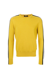 Мужской желтый свитер с круглым вырезом от DSQUARED2