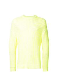 Мужской желтый свитер с круглым вырезом от Education From Youngmachines