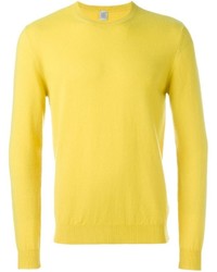 Мужской желтый свитер с круглым вырезом от Eleventy