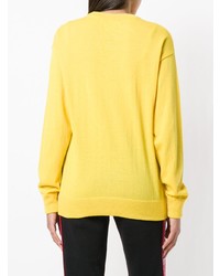 Женский желтый свитер с круглым вырезом от Laneus