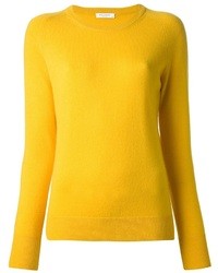 Женский желтый свитер с круглым вырезом от Equipment