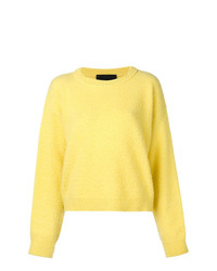 Женский желтый свитер с круглым вырезом от Erika Cavallini