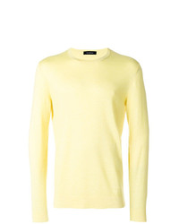 Мужской желтый свитер с круглым вырезом от Ermenegildo Zegna
