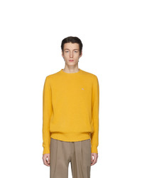Мужской желтый свитер с круглым вырезом от Etro