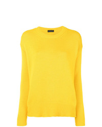 Женский желтый свитер с круглым вырезом от Etro